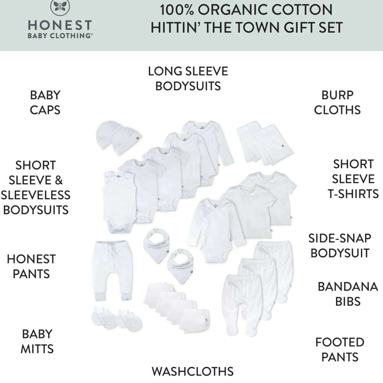 24-Piece OVER THE TOP Organic Cotton Gift Set