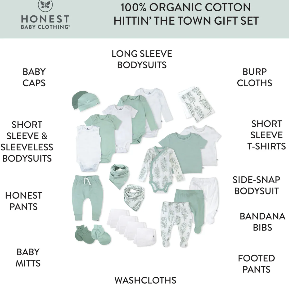 24-Piece OVER THE TOP Organic Cotton Gift Set