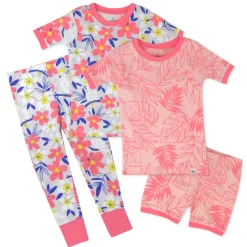 4-Piece Short Sleeve, Short and Long Leg PJ Set