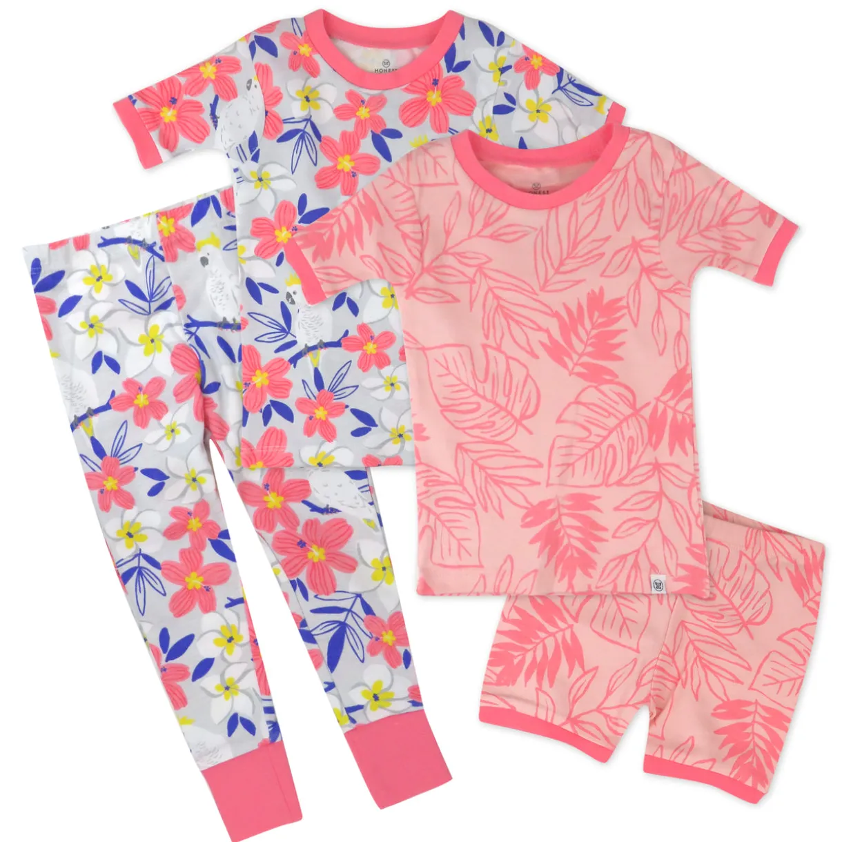 4-Piece Short Sleeve, Short and Long Leg PJ Set