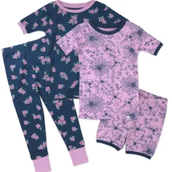 4-Piece Short Sleeve, Short and Long Leg PJ Set
