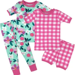 4-Piece Short Sleeve, Short and Long Leg PJ Set