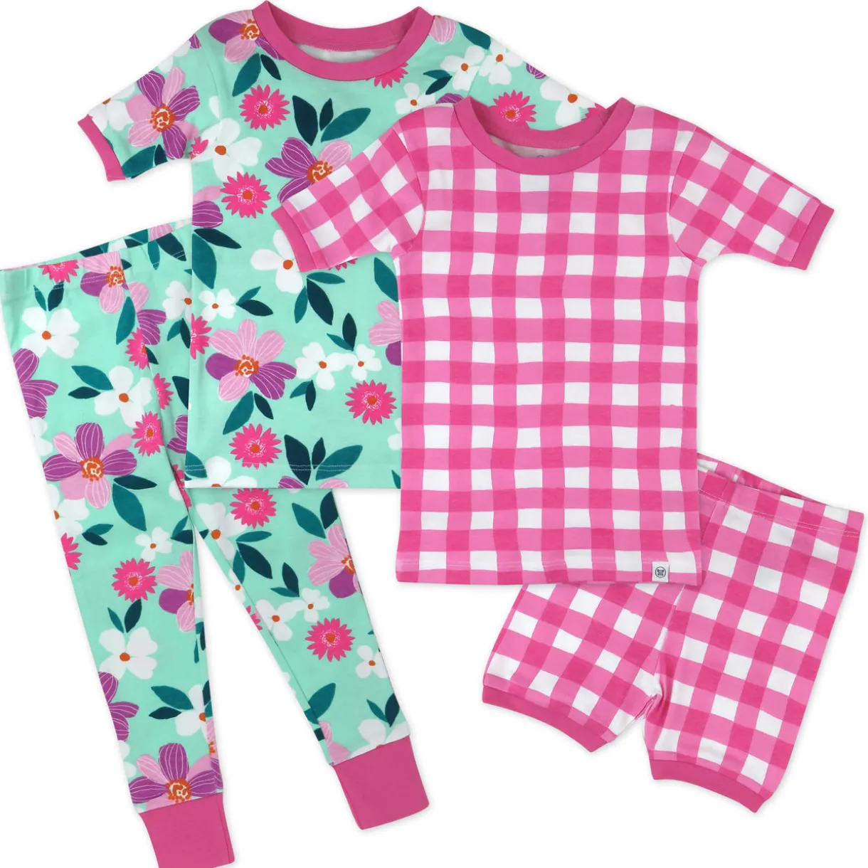 4-Piece Short Sleeve, Short and Long Leg PJ Set