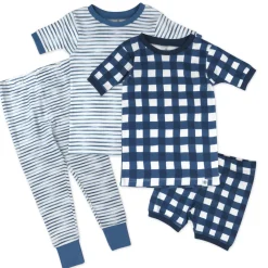 4-Piece Short Sleeve, Short and Long Leg PJ Set