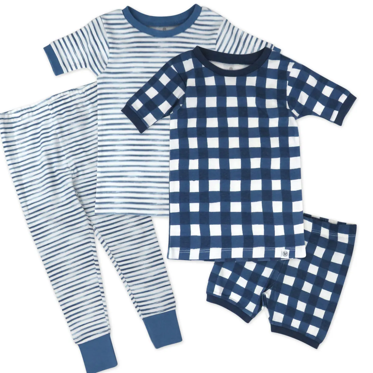4-Piece Short Sleeve, Short and Long Leg PJ Set