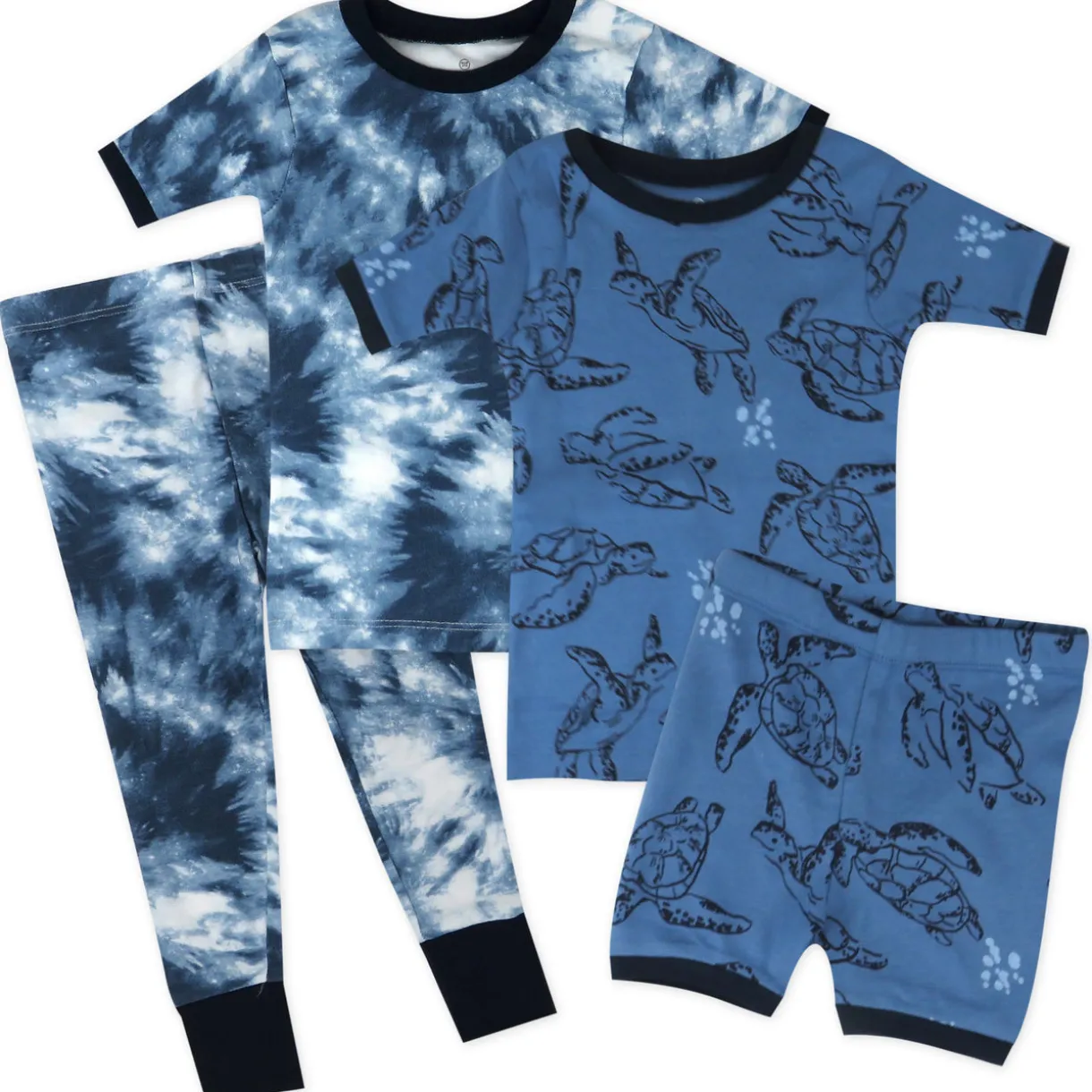 4-Piece Short Sleeve, Short and Long Leg PJ Set