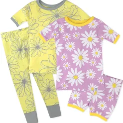 4-Piece Short Sleeve, Short and Long Leg PJ Set