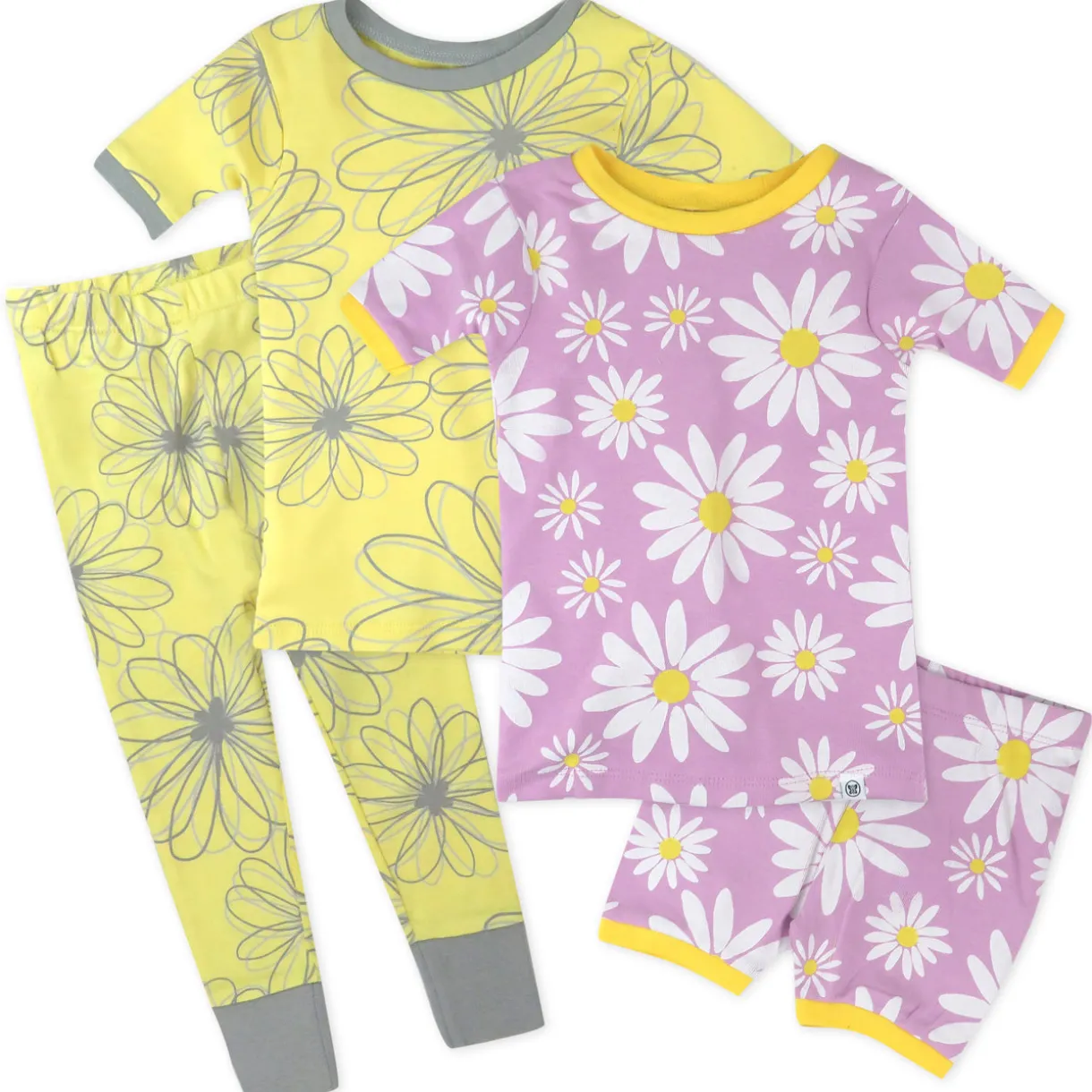 4-Piece Short Sleeve, Short and Long Leg PJ Set