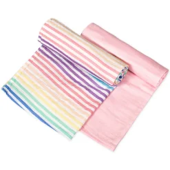 SNUGGLE TIME 2-Pack Organic Cotton Swaddle Blankets Gift Set
