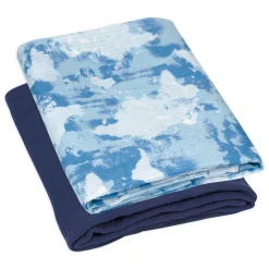 SNUGGLE TIME 2-Pack Organic Cotton Swaddle Blankets Gift Set