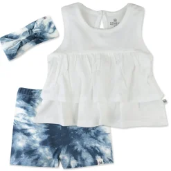 Tiered Shirt, Biker Short & Headband Set