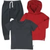 Toddler 3-Piece Hooded Pullover, Short Sleeve T-Shirt & Honest Pant Set