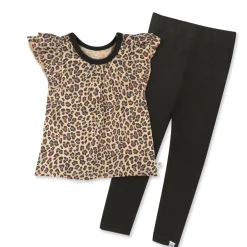 Toddler 2-Piece Legging and Flutter Sleeve Shirt Set