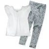 Toddler 2-Piece Legging and Flutter Sleeveless Shirt Set