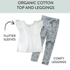 Toddler 2-Piece Legging and Flutter Sleeveless Shirt Set
