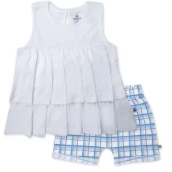 Toddler 2-Piece Ruffle Layered Shirt and Cuffed Short Set
