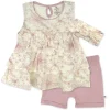 Toddler 3-Piece Ruffle Top, Short and Headband Set