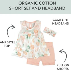 Toddler 3-Piece Ruffle Top, Short and Headband Set