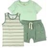 Toddler 3-Piece Short Sleeve T-Shirt, Muscle and Short Set