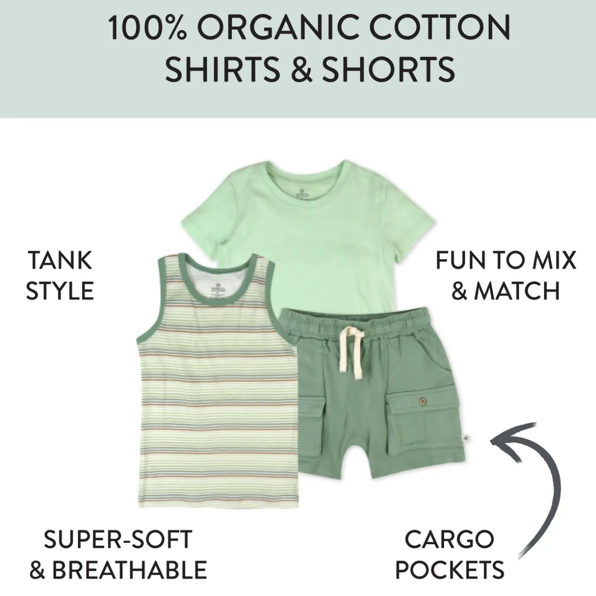 Toddler 3-Piece Short Sleeve T-Shirt, Muscle and Short Set